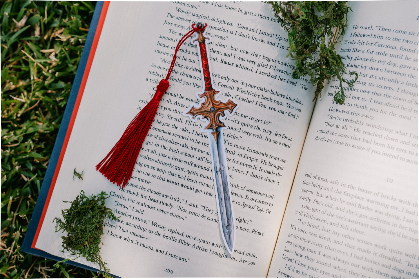 Gilded Crimson Sword Bookmark