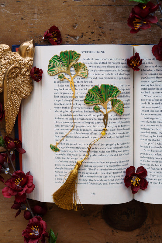 Ginkgo Leaf Metal Bookmark