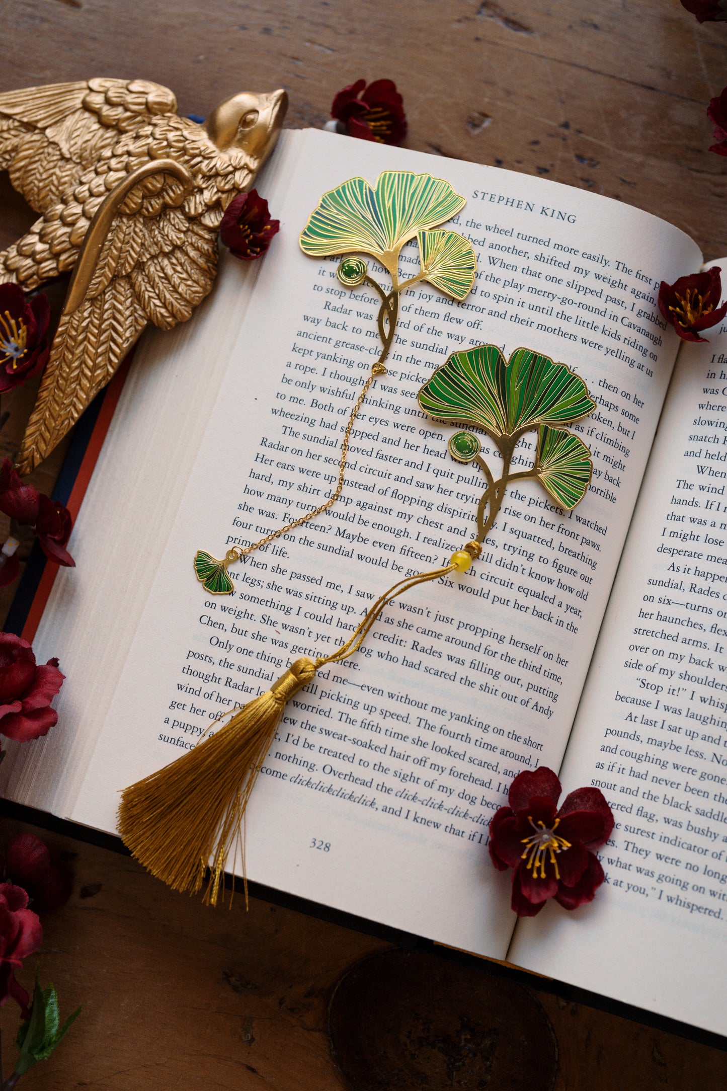 Ginkgo Leaf Metal Bookmark