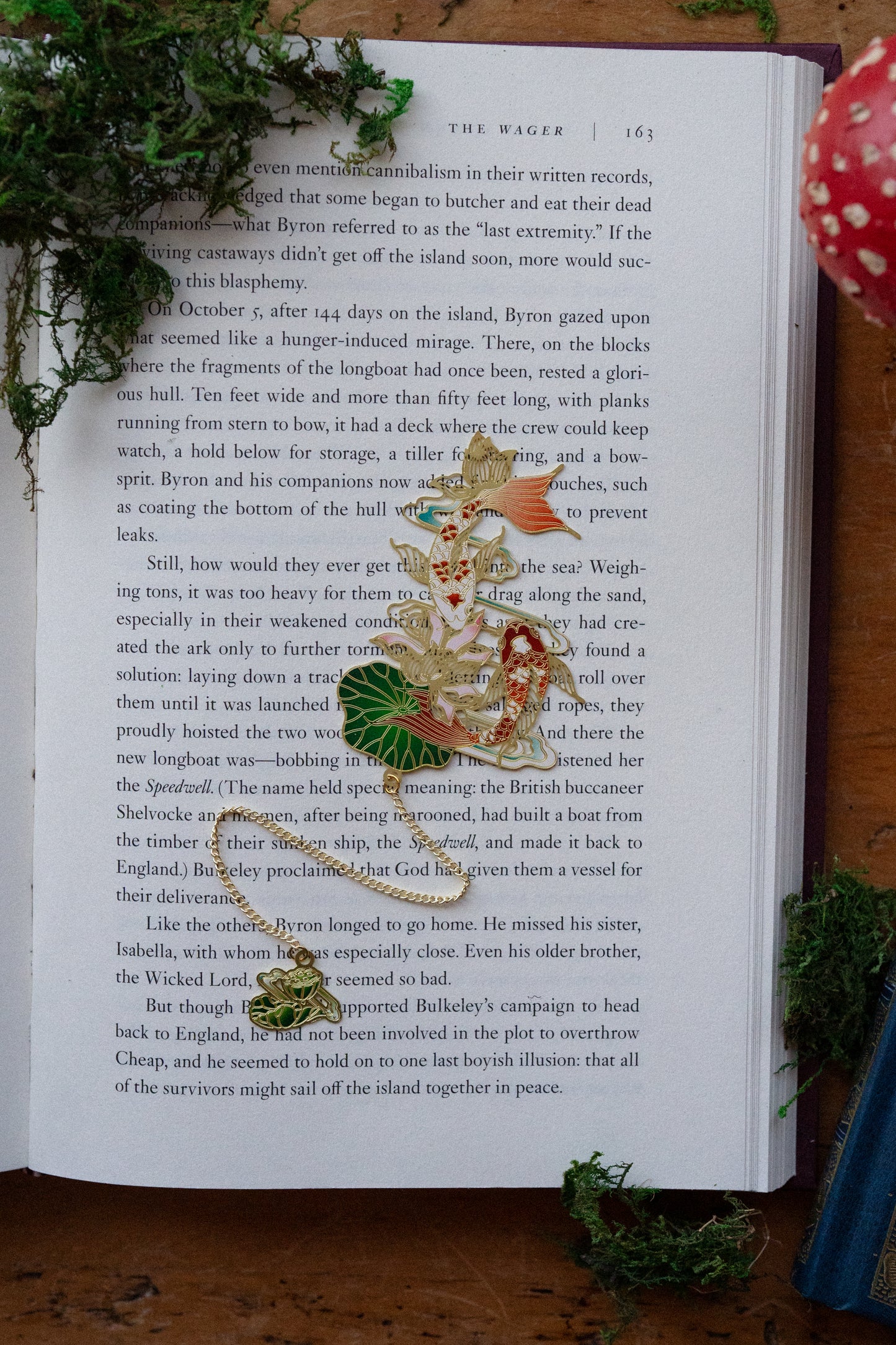 Koi Fish Metal Bookmark