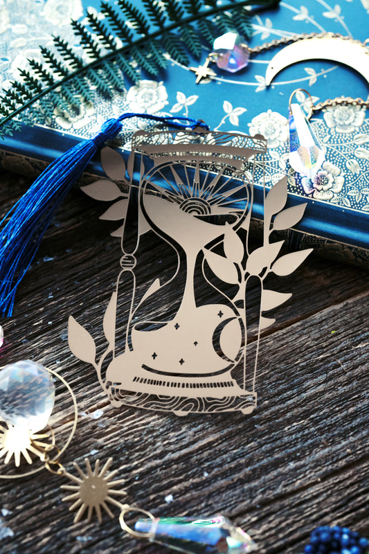 Celestial Hourglass Metal Bookmark