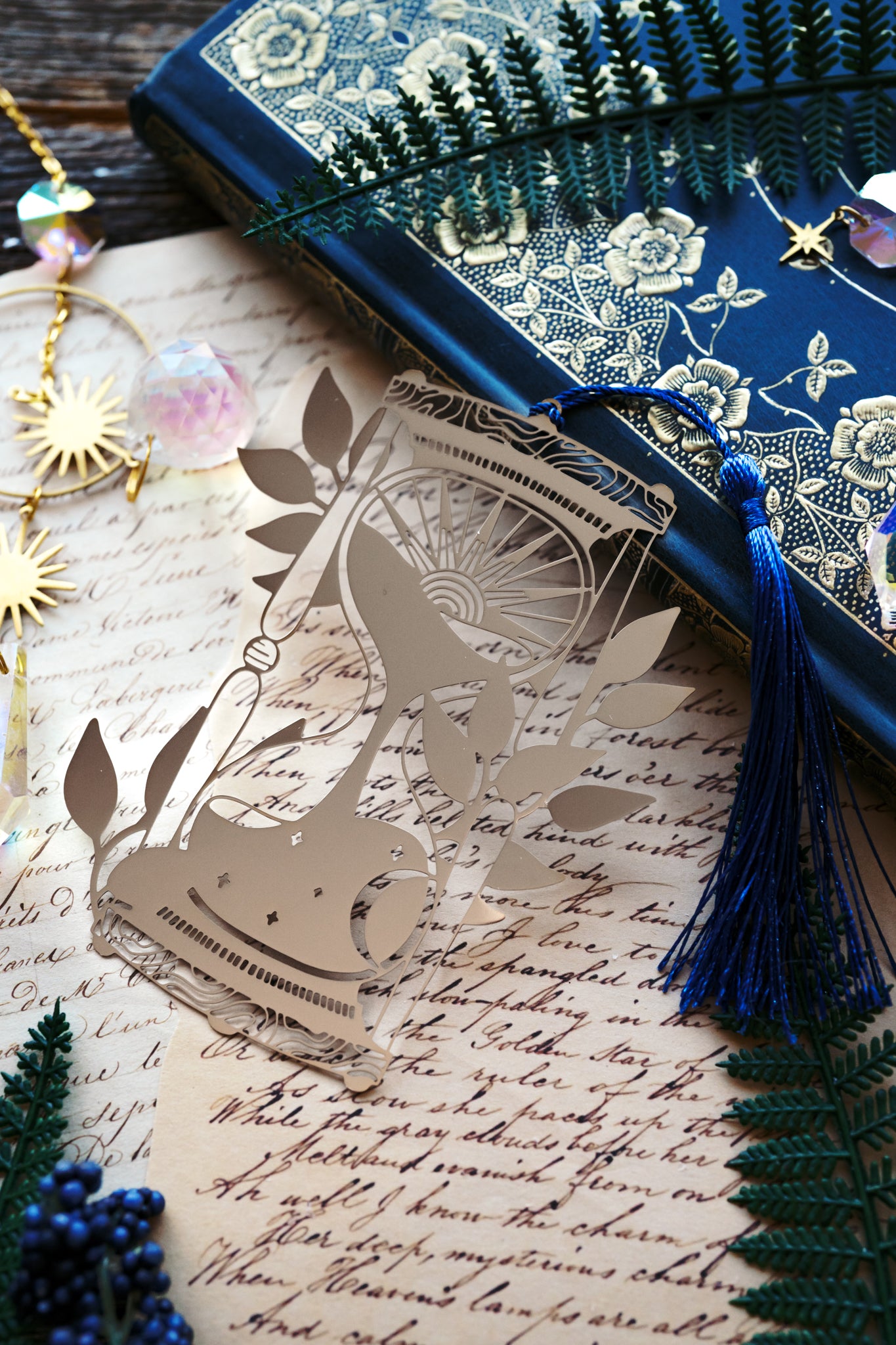 Celestial Hourglass Metal Bookmark