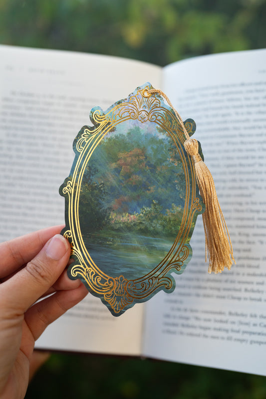 The Dreamlit Pond Foil Bookmark: Portals to Realms Collection