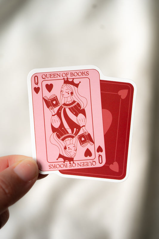 Queen of Books Vinyl Sticker