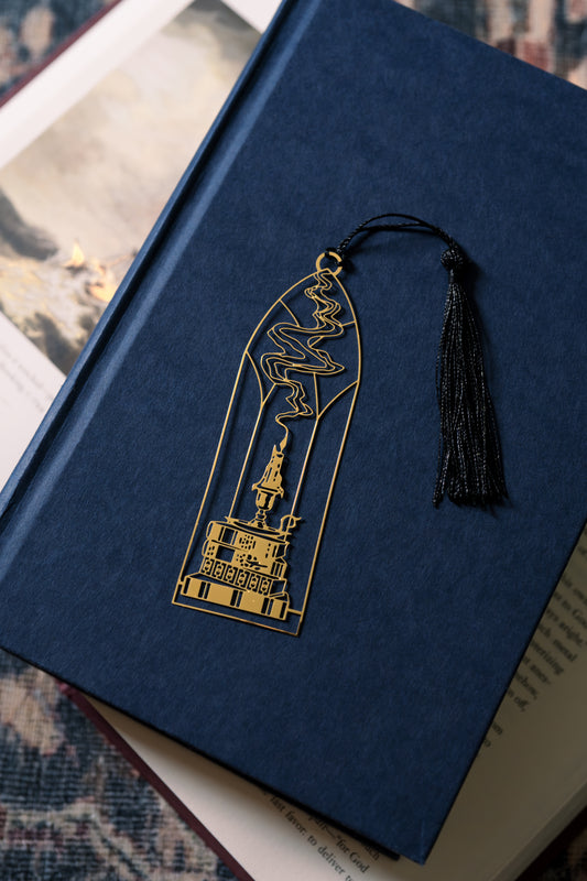 Reading By Candlelight Metal Bookmark