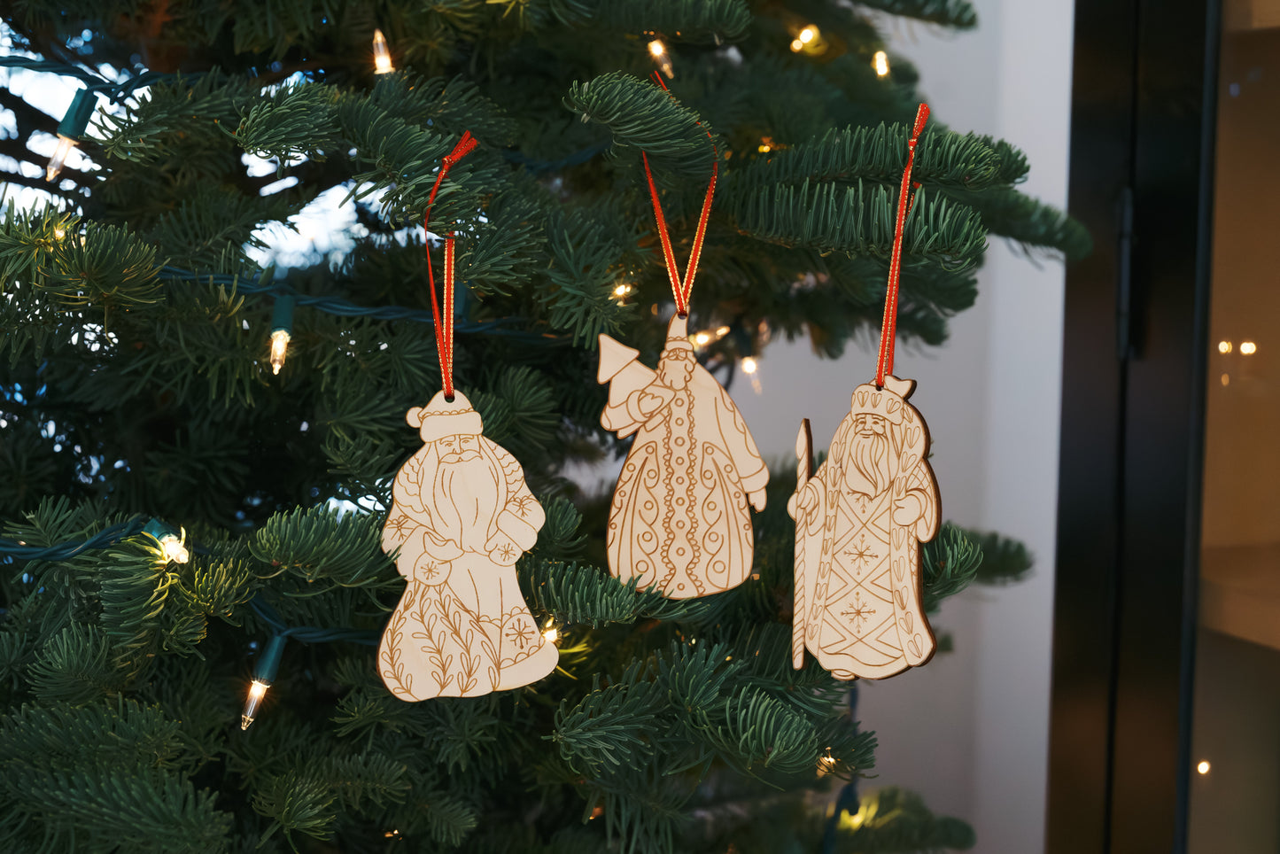 Scandinavian Santa Ornaments