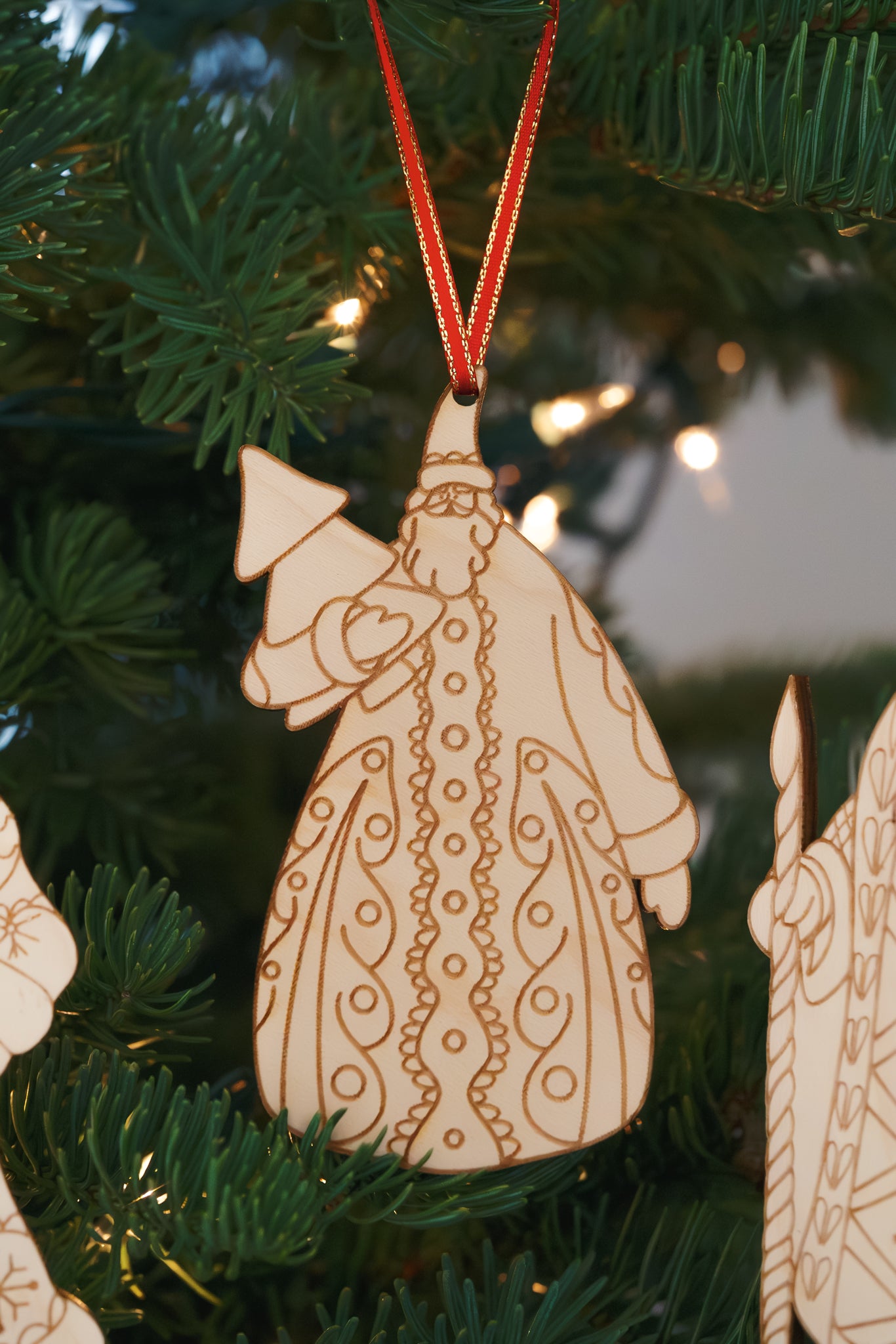 Scandinavian Santa Ornaments