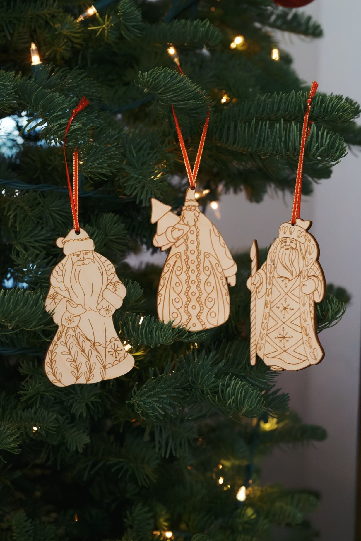 Scandinavian Santa Ornaments