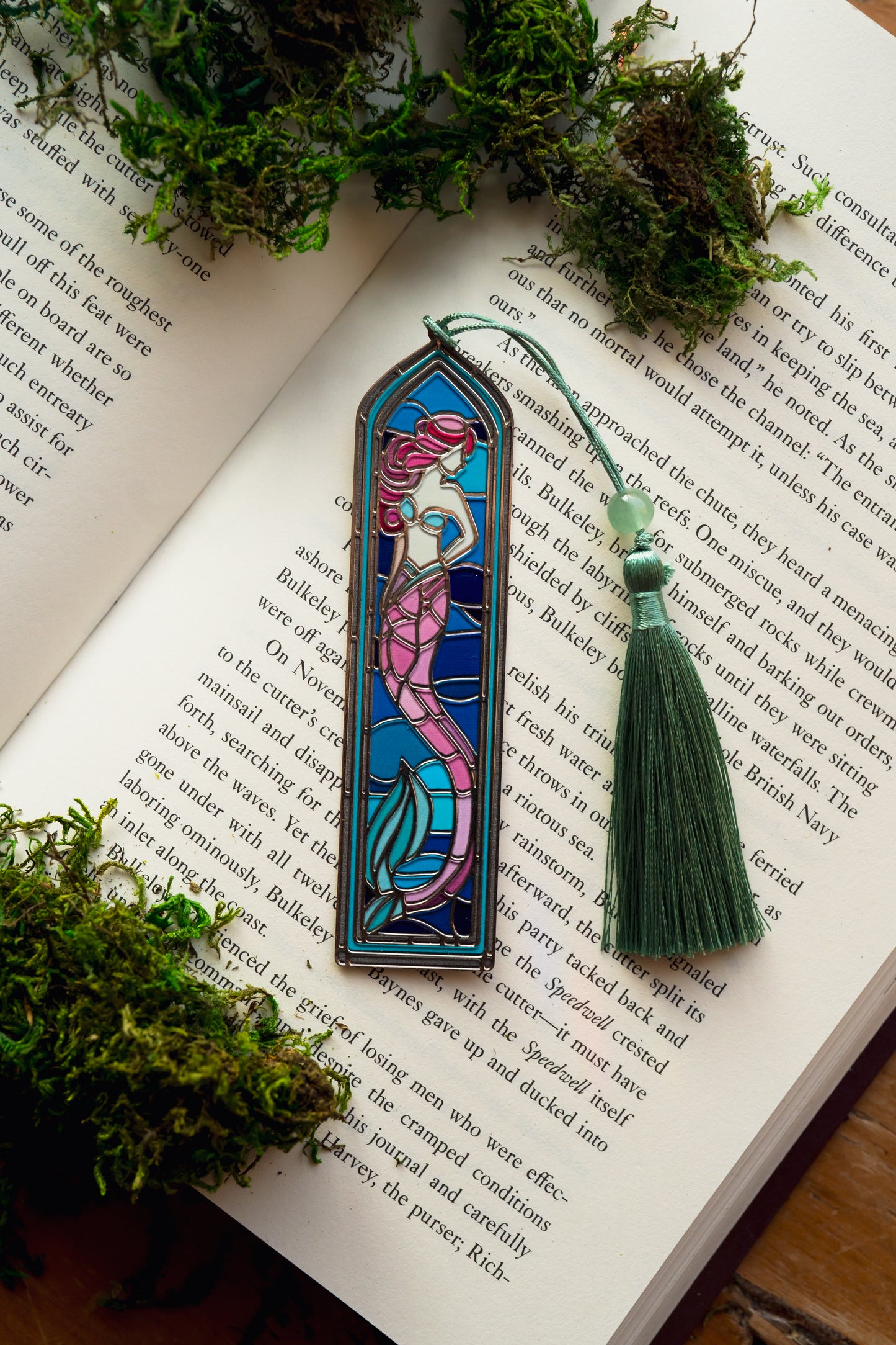 Stained Glass Mermaid Bookmark