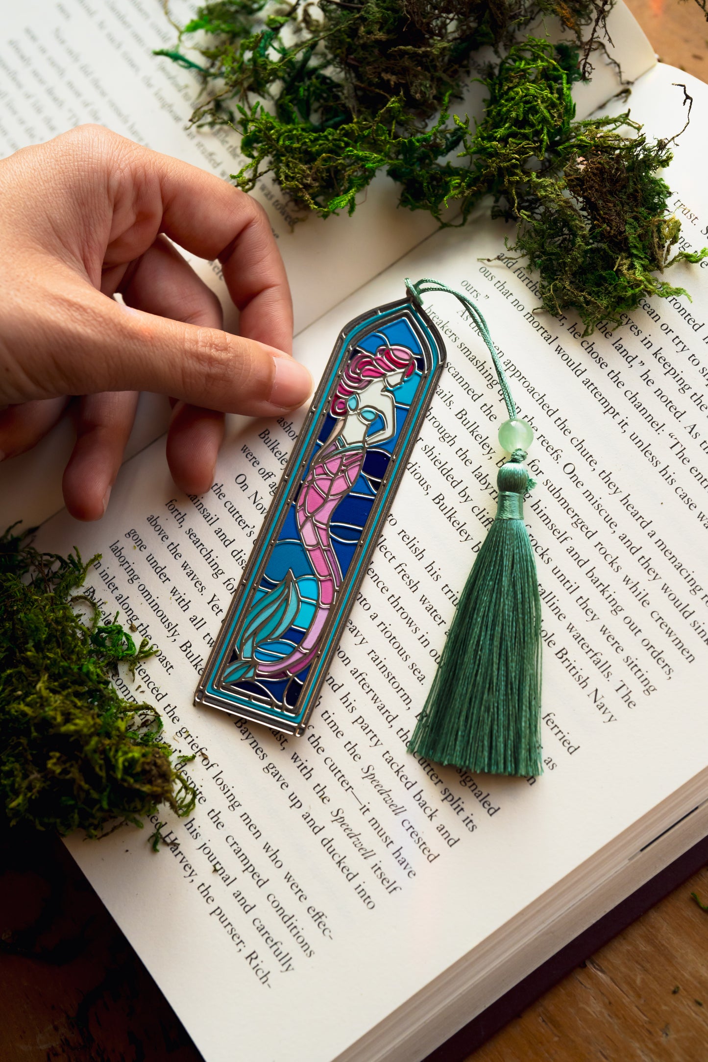 Stained Glass Mermaid Bookmark