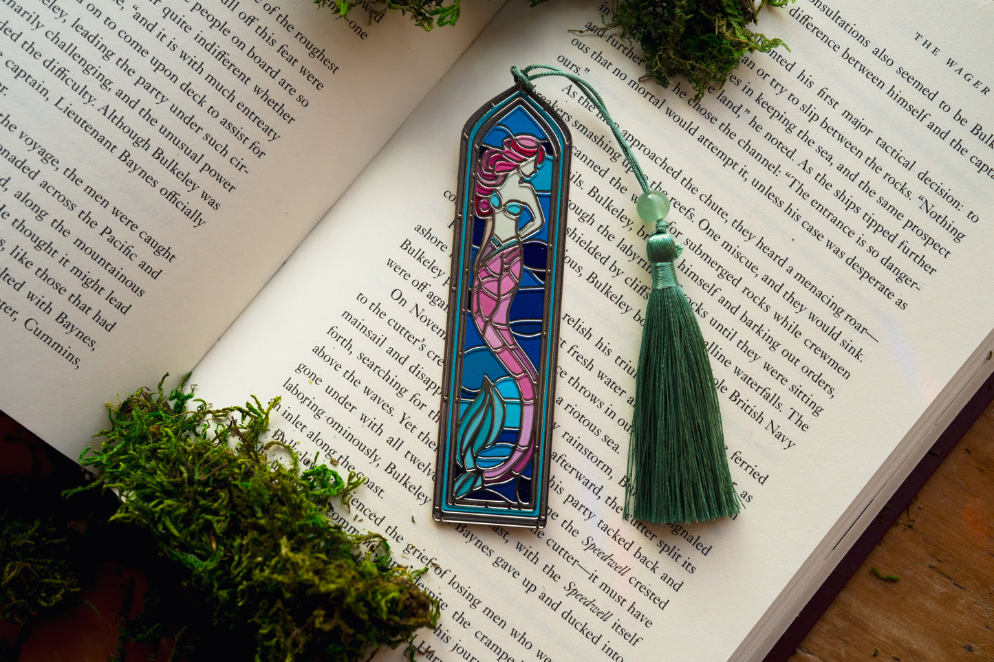 Stained Glass Mermaid Bookmark