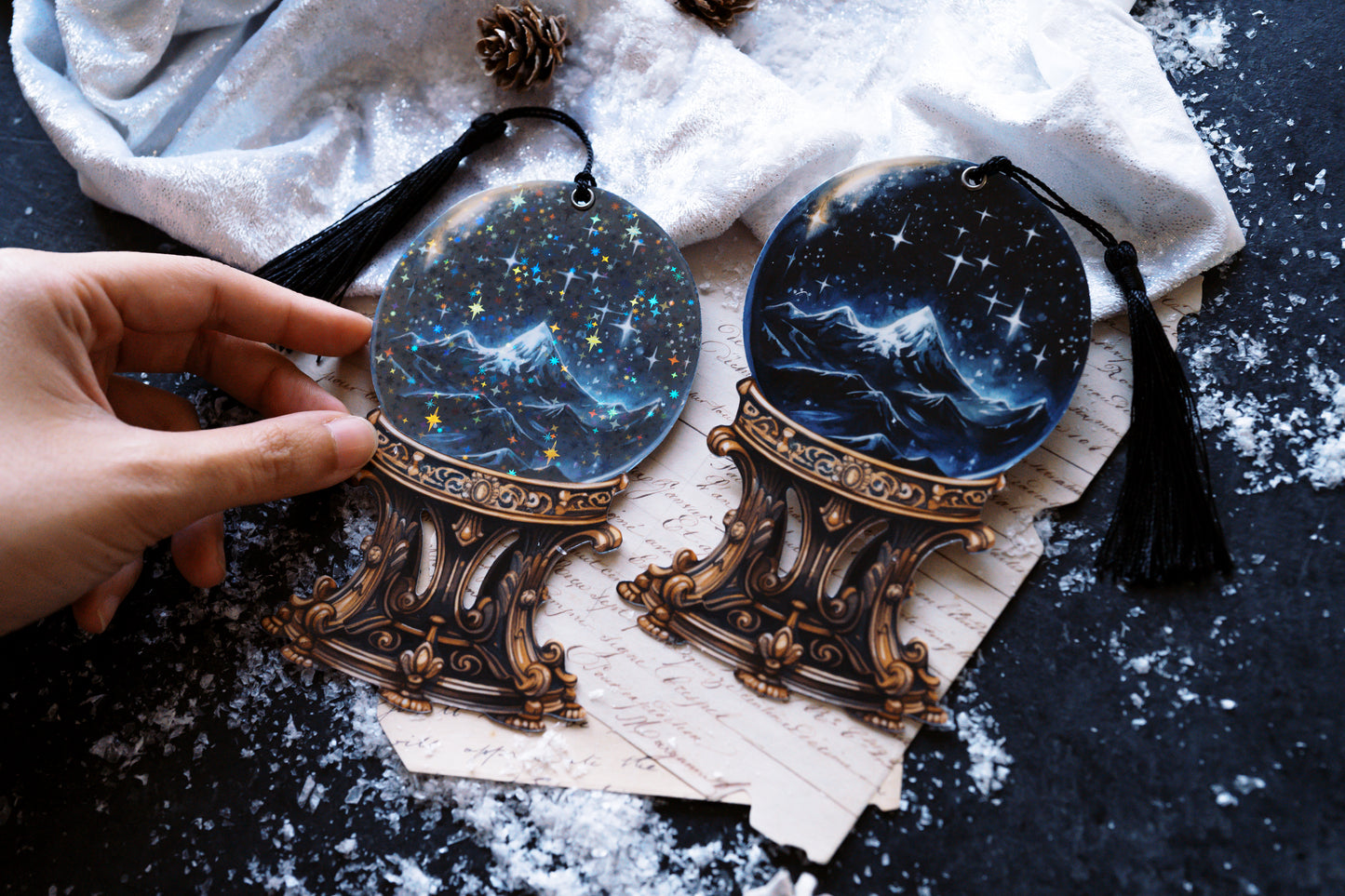 Starlit Mountain Range Bookmark