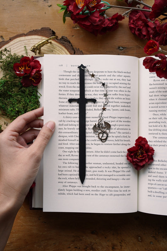 The Dragon's Blade Leather Bookmark