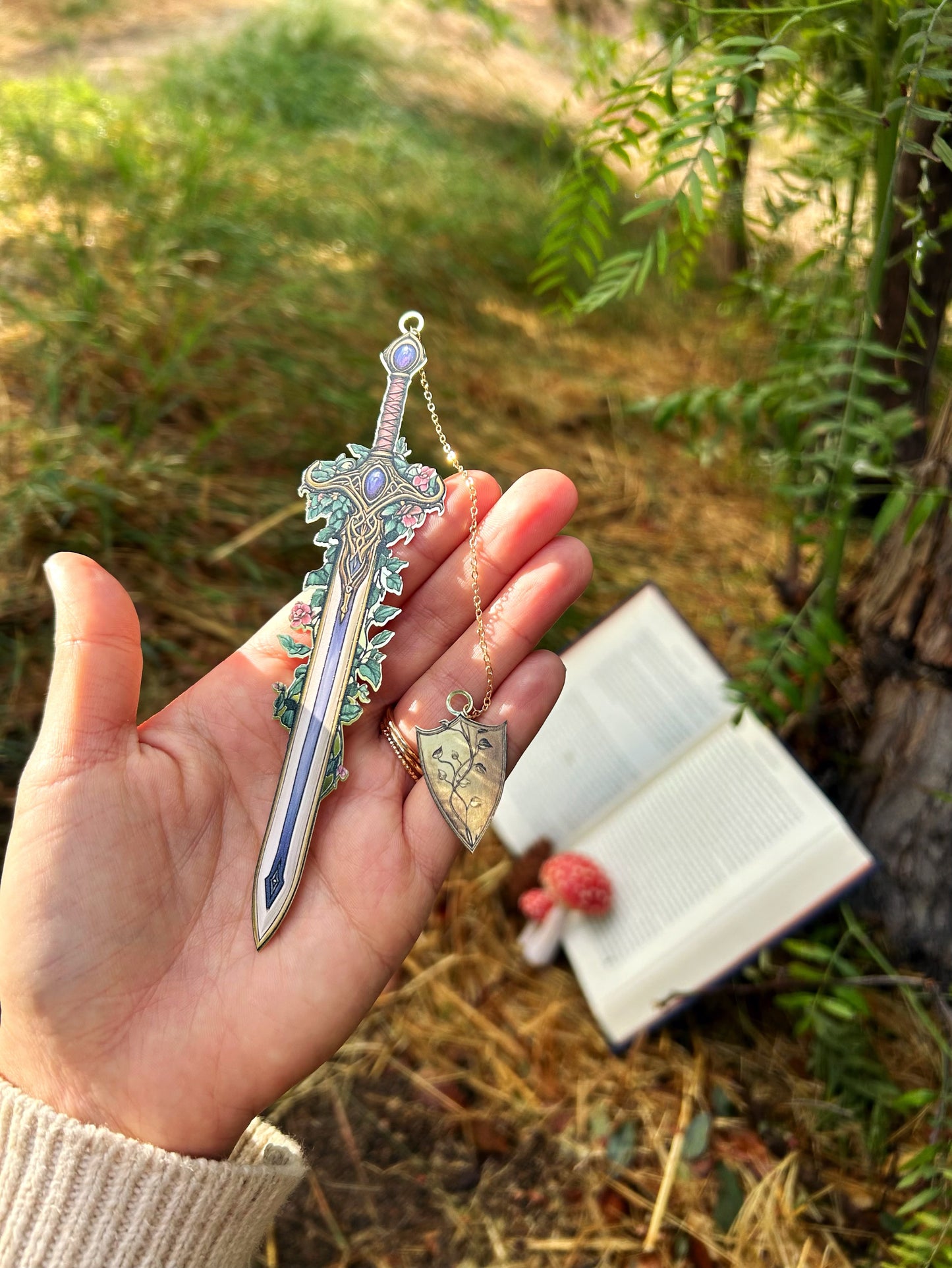 The Floral Blade Metal Bookmark