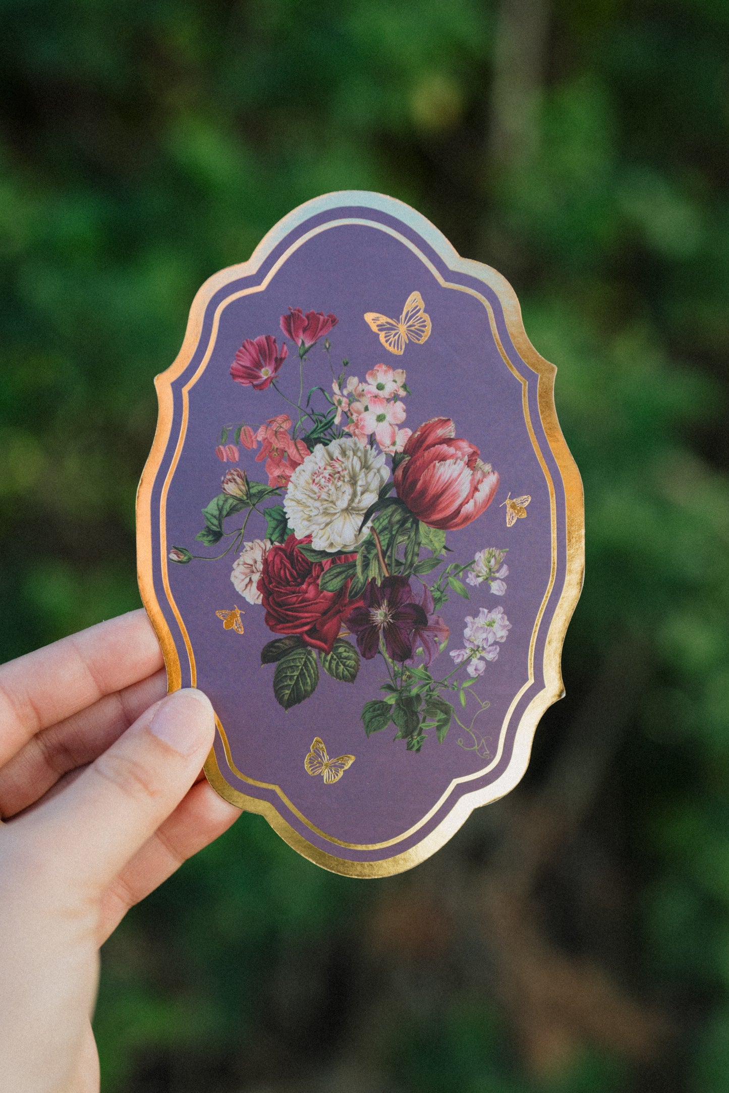 Vintage Botanicals Gold Foil Bookmark