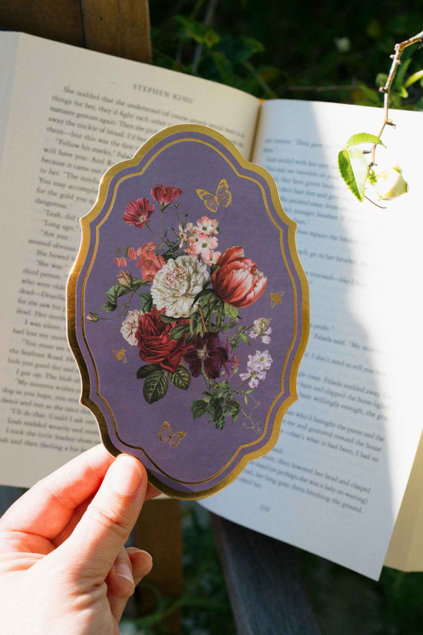 Vintage Botanicals Gold Foil Bookmark