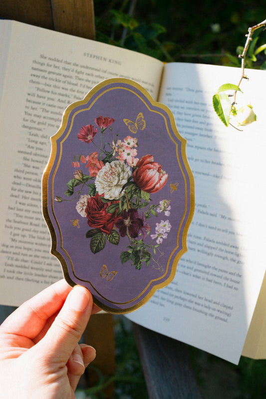 Vintage Botanicals Gold Foil Bookmark