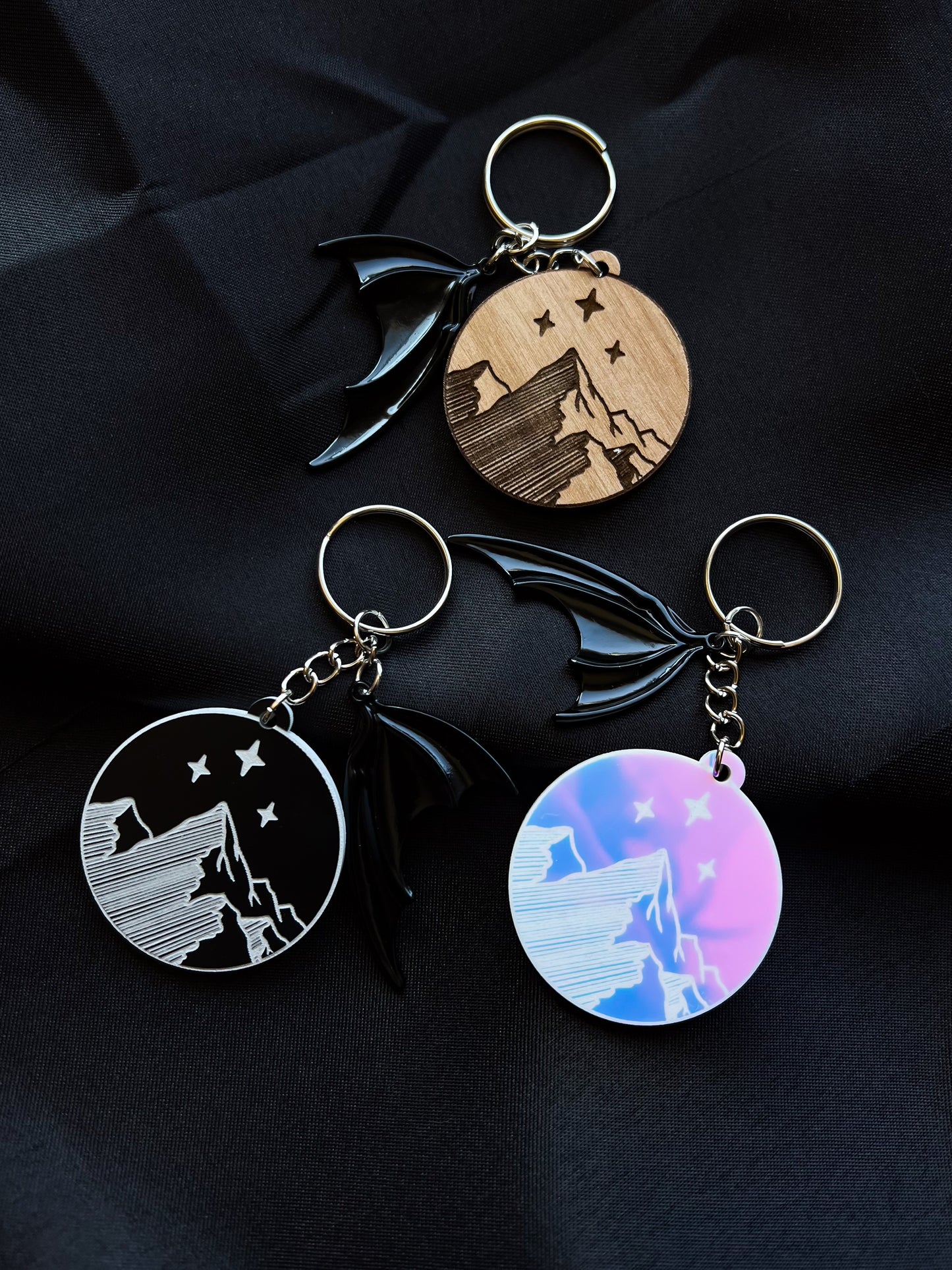 Winged Mountain Range Keychain