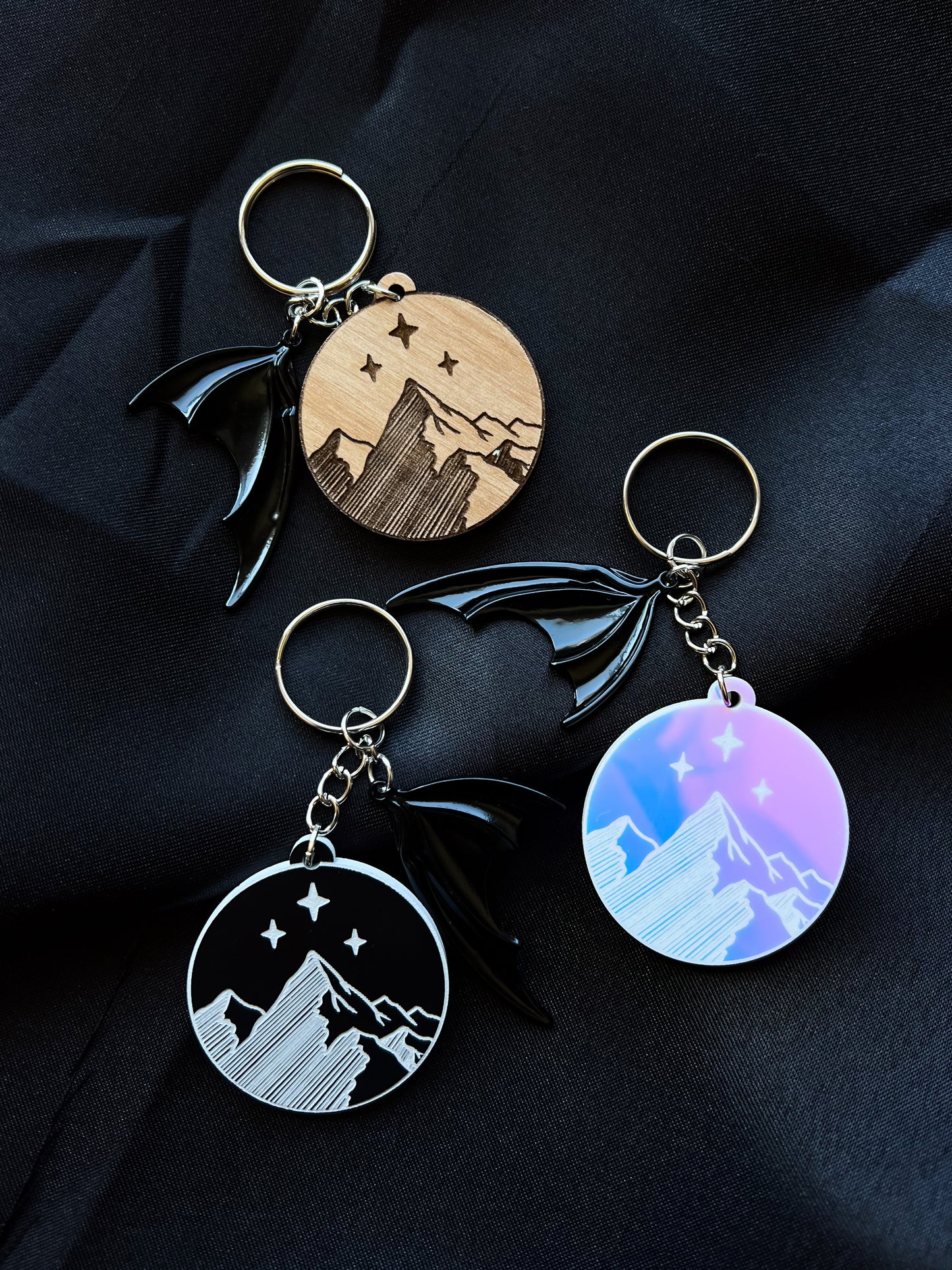 Winged Mountain Range Keychain