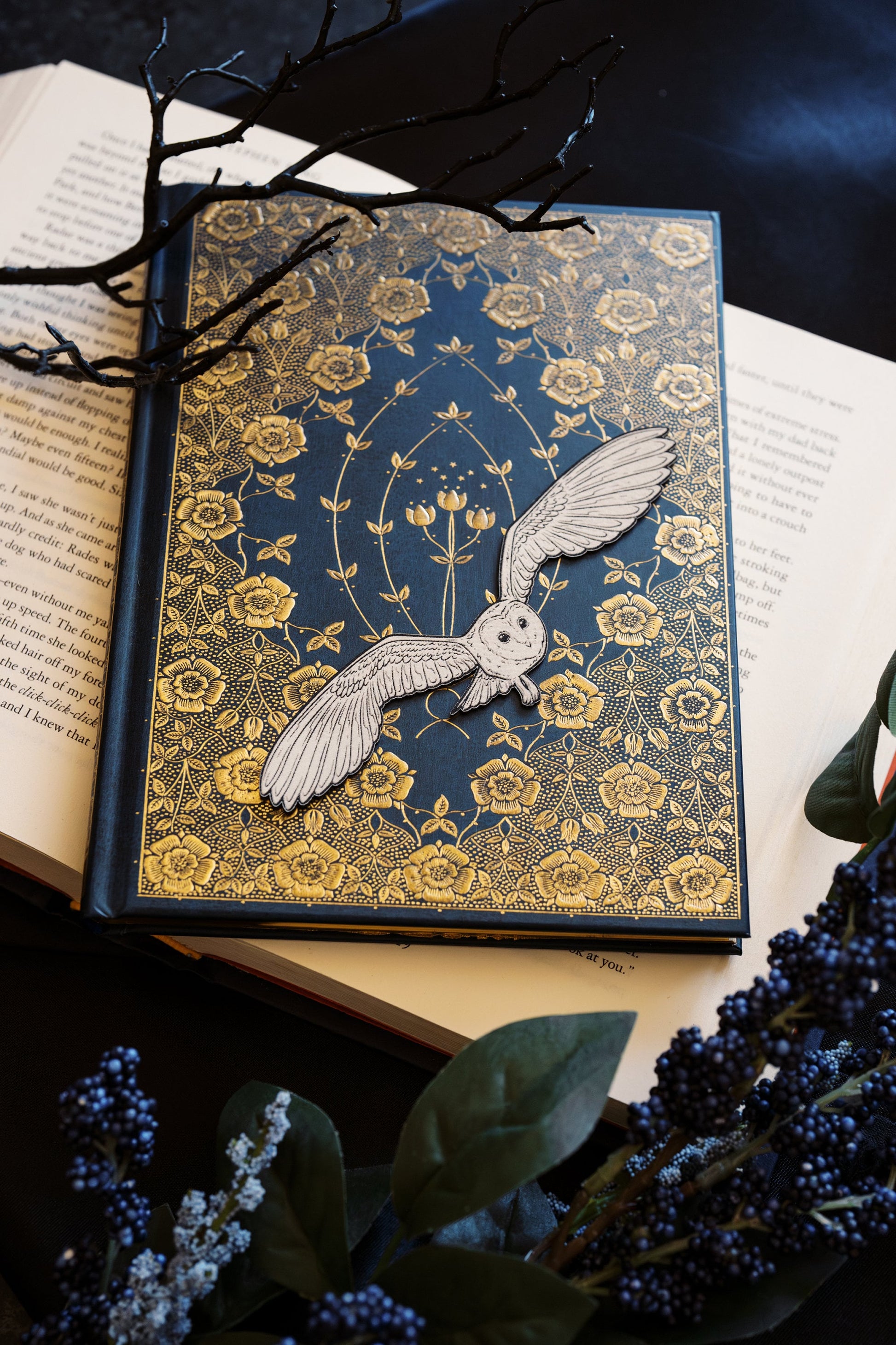 Snowy Owl Faux Leather Bookmark, Fantasy Bookmark, Elven-Inspired Bookmark, Gift for Readers, Magic Bookmark, Witchy Bookmark