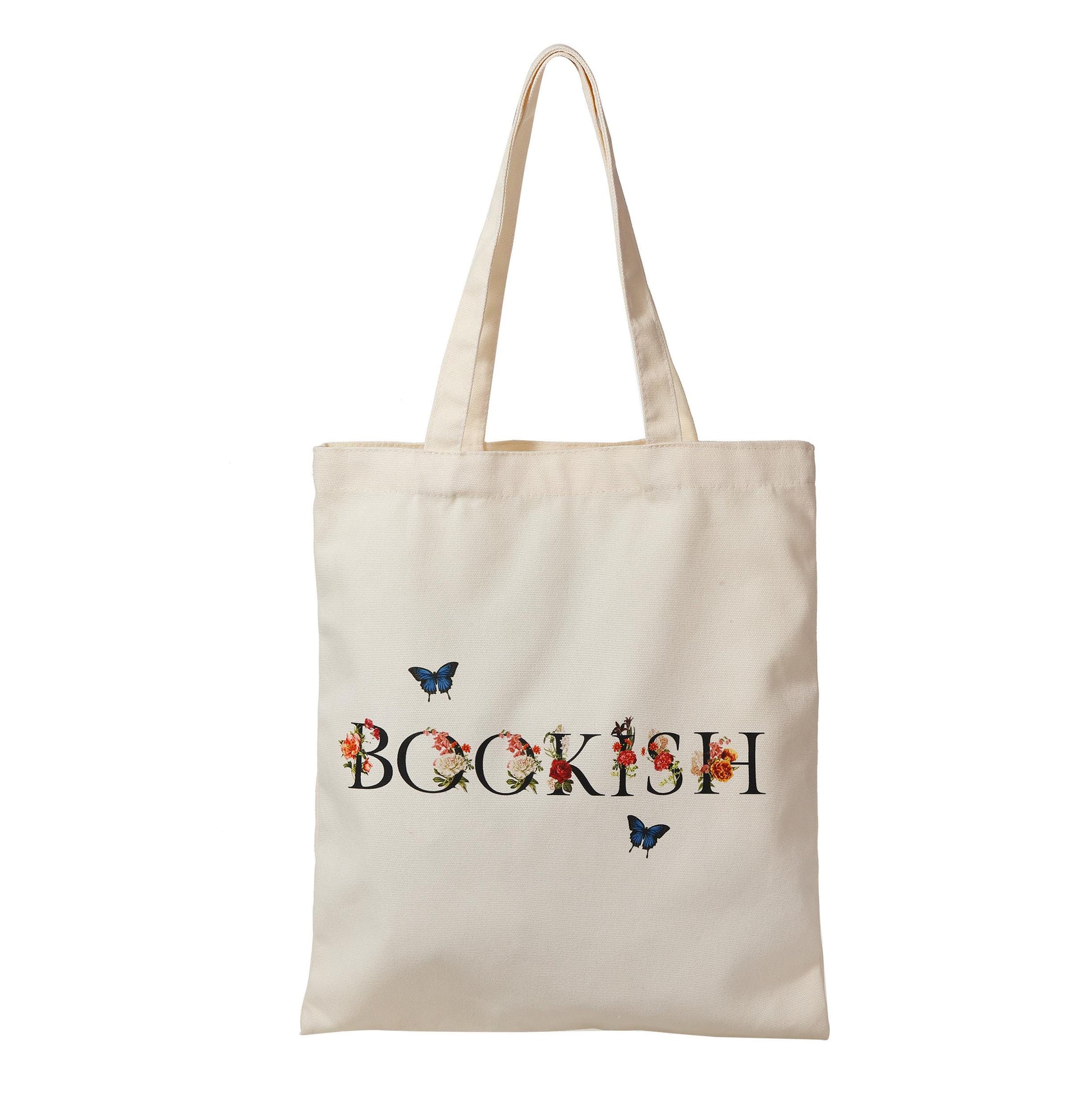 Bookish Tote Bag, Bookish Book Bag, Gift for Reader, Book Lover Tote, Floral Tote Bag