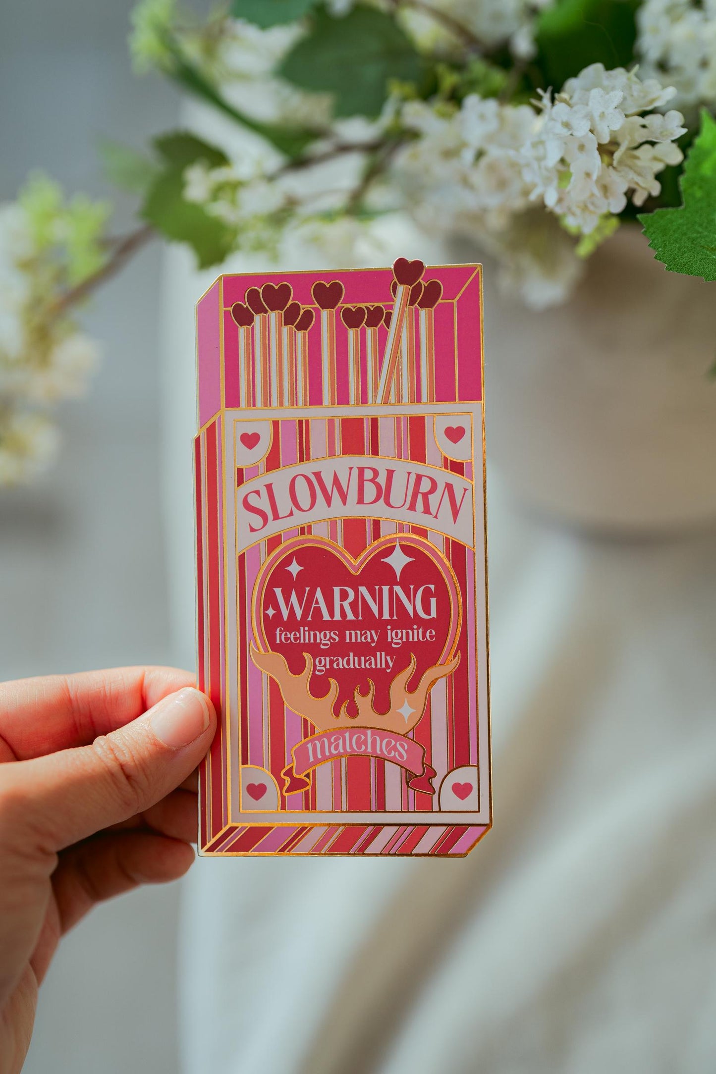 Slow Burn Gold Foil Bookmark