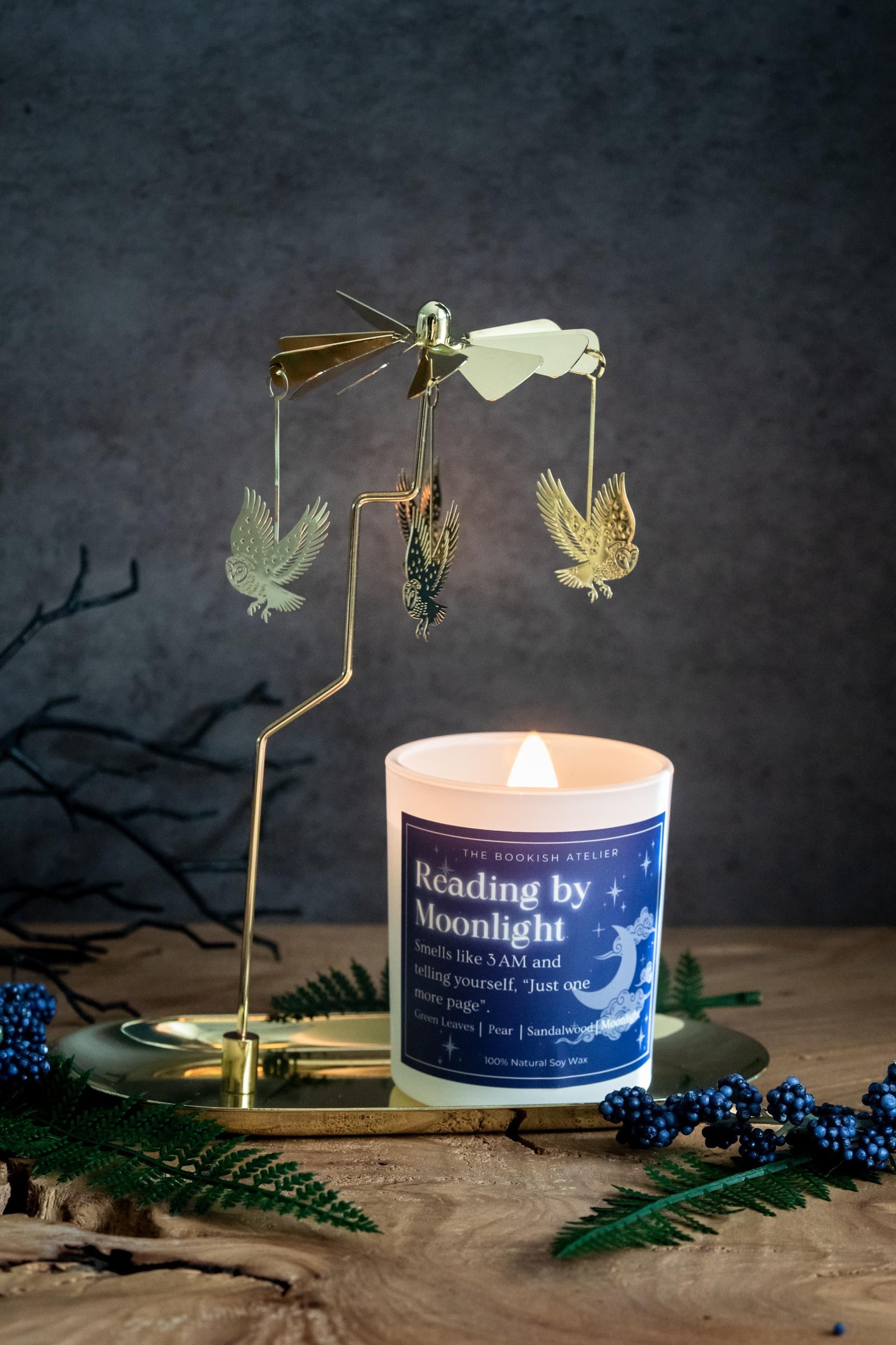 Flying Owl Candle Carousel