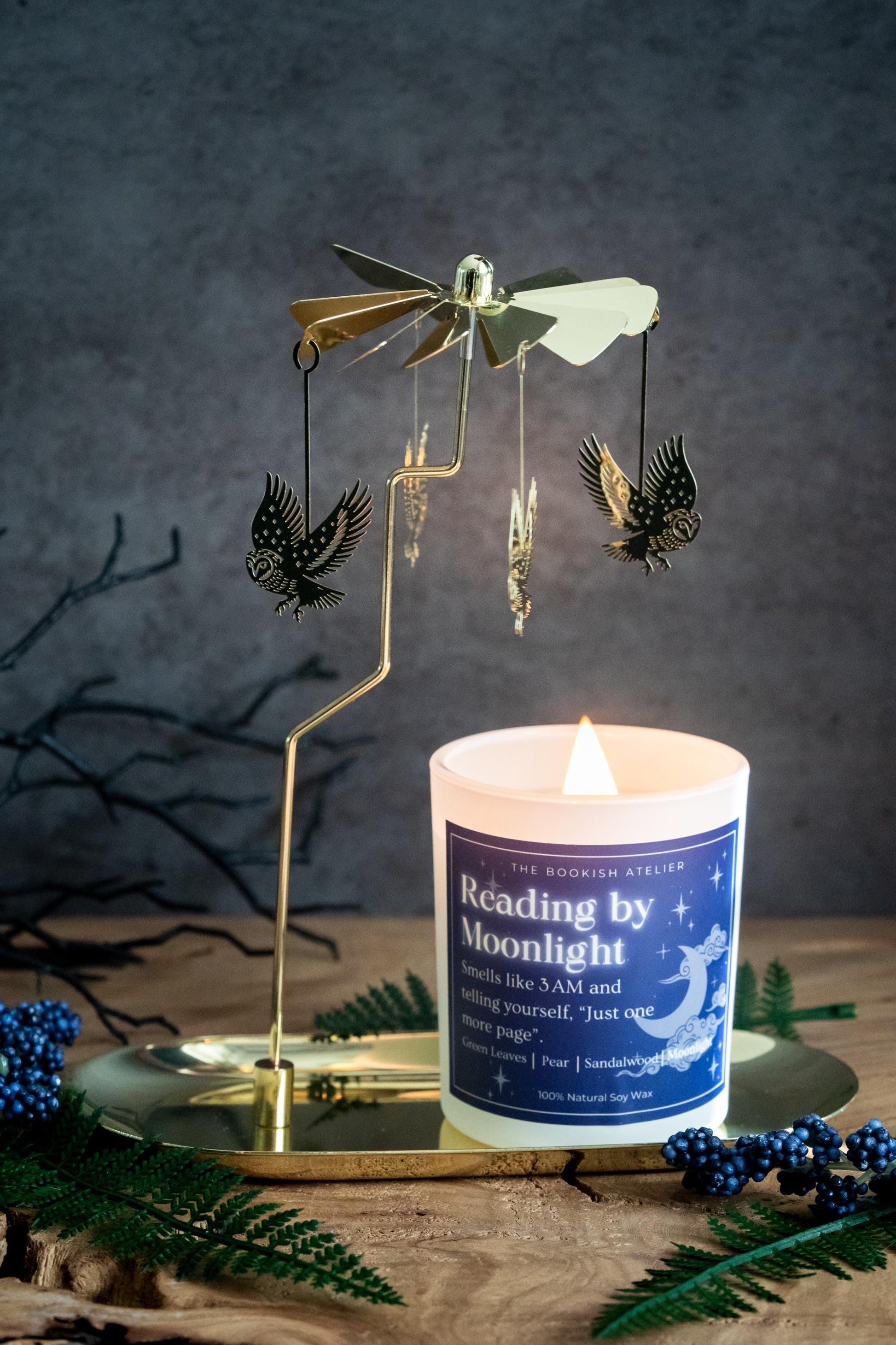 Flying Owl Candle Carousel