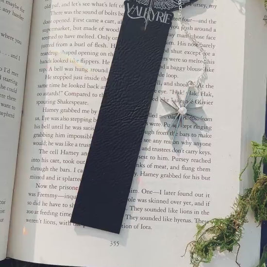 Valkyrie Leather Bookmark, Fantasy Bookmark, Elven-Inspired Bookmark, Gift for Readers, Elf Fairy Faerie Fae Bookmark, Warrior Goddess