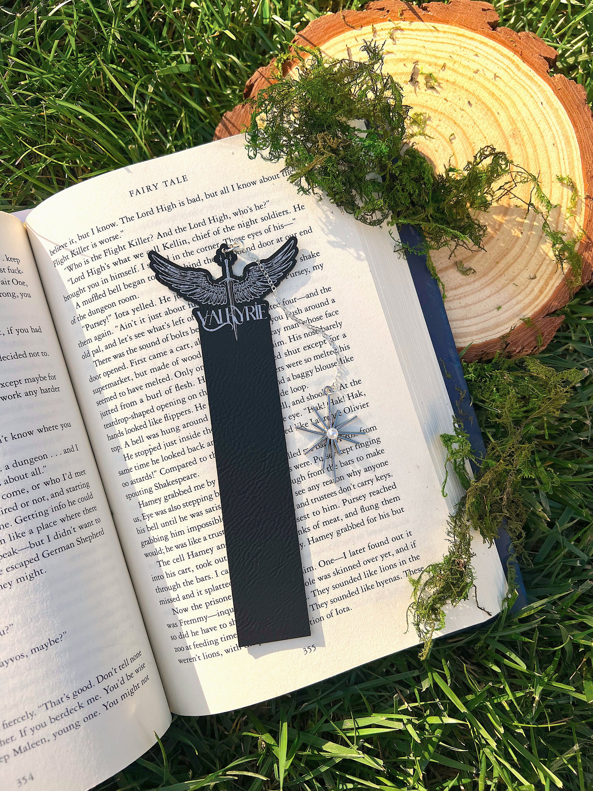 Valkyrie Leather Bookmark, Fantasy Bookmark, Elven-Inspired Bookmark, Gift for Readers, Elf Fairy Faerie Fae Bookmark, Warrior Goddess