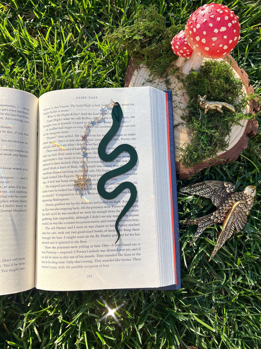 Snake Leather Bookmark, Fantasy Bookmark, Elven-Inspired Bookmark, Gift for Readers, Elf Fairy Faerie Fae Bookmark, Witchy Bookmark, Booktok