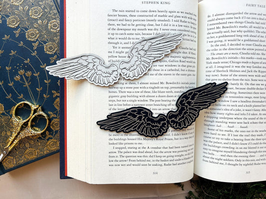 Fantasy Wings Faux Leather Bookmark, Fantasy Bookmark, Elven-Inspired Bookmark, Gift for Readers, Elf Fairy Fae Bookmark, Celestial Bookmark