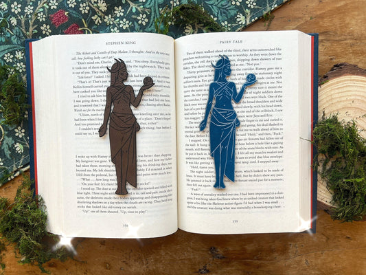 Celestial Goddess Faux Leather Bookmark, Fantasy Bookmark, Elven-Inspired Bookmark, Gift for Readers, Elf Fairy Fae Bookmark, Bookish