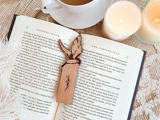 Swallow Bird Wood Bookmark, Fantasy Bookmark, Elven-Inspired Bookmark, Elf Fae Bookmark, Nature Bookmark, Forest Tree Bookmark