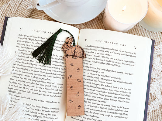 Rabbit Wood Bookmark, Fantasy Bookmark, Elven-Inspired Bookmark, Elf Fae Bookmark, Nature Bookmark, Forest Tree Bookmark