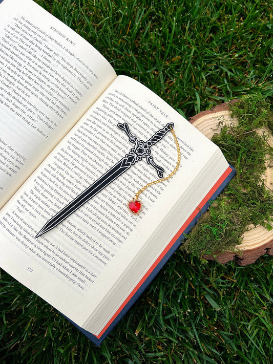 Sword Faux Leather Bookmark